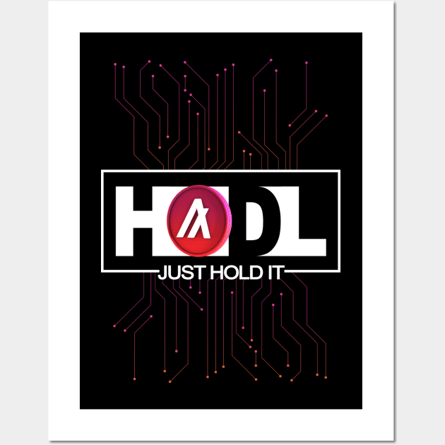 Just Hodl Algorand ALGO Wall Art by DesignBoomArt